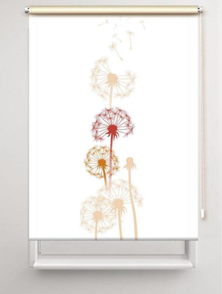Rollo Dandelions mixed Pfeffer 2 , Rollo, Motivrollo, Rollo mit Druck, Fotorollo, bedrucktes Rollo, Fensterrollo,verdunkelndes Rollo, Sonnenschutz Rollo